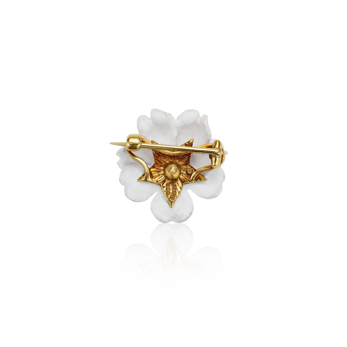 Antique Tiffany & Co. Enamel Flower Brooch