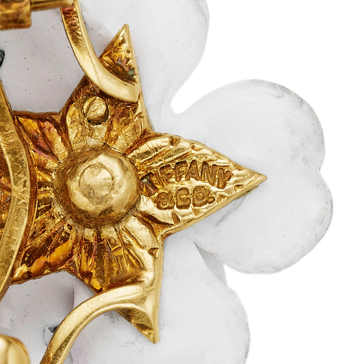 Antique Tiffany & Co. Enamel Flower Brooch