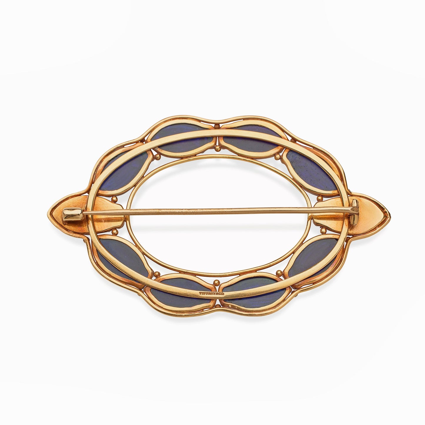 Louis Comfort Tiffany for Tiffany & Co. Favrile Glass Scarab Brooch