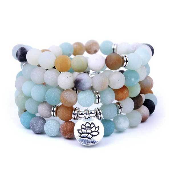 Buddhist Amazonite Mala Bracelet & Necklace