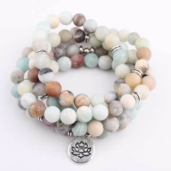 Buddhist Amazonite Mala Bracelet & Necklace