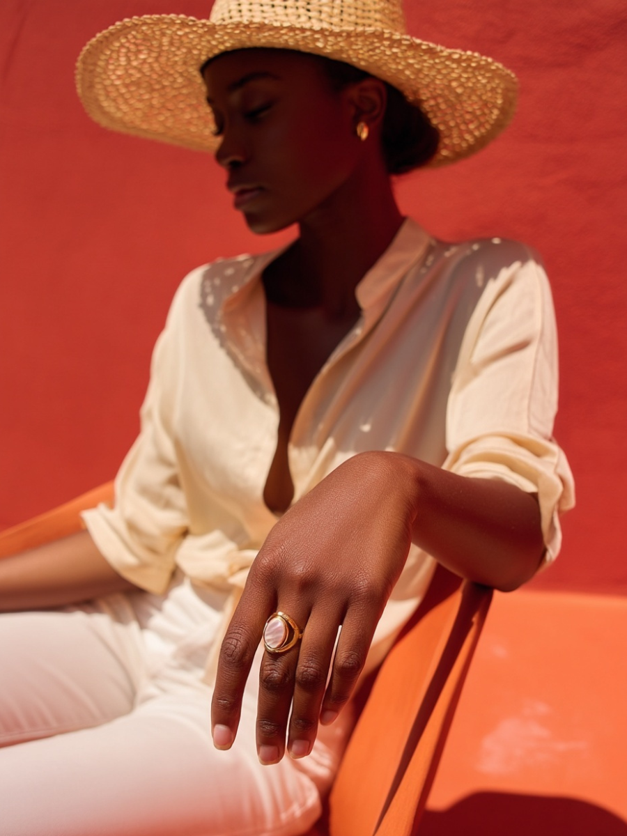 Bague Divina | Nacre Réversible Abalone & Nacre Blanche – Univers Aquatique
