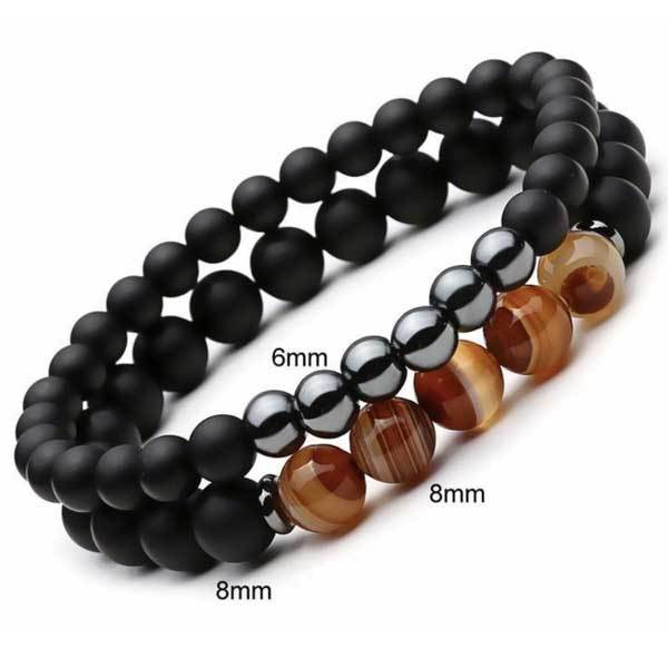 Agate Hematite Bracelets  - Balancing & Protection