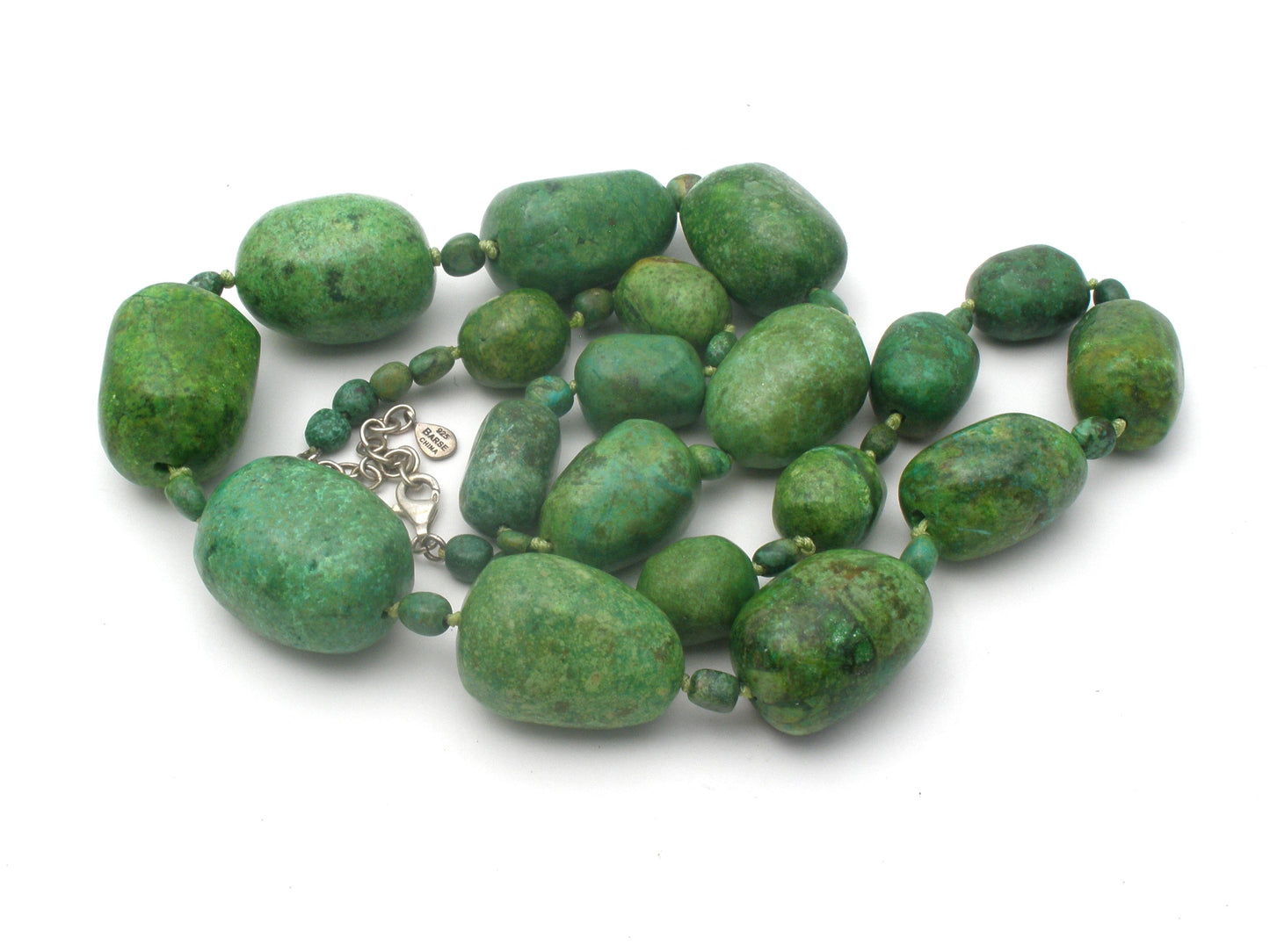 Barse Green Turquoise Bead Necklace 33"