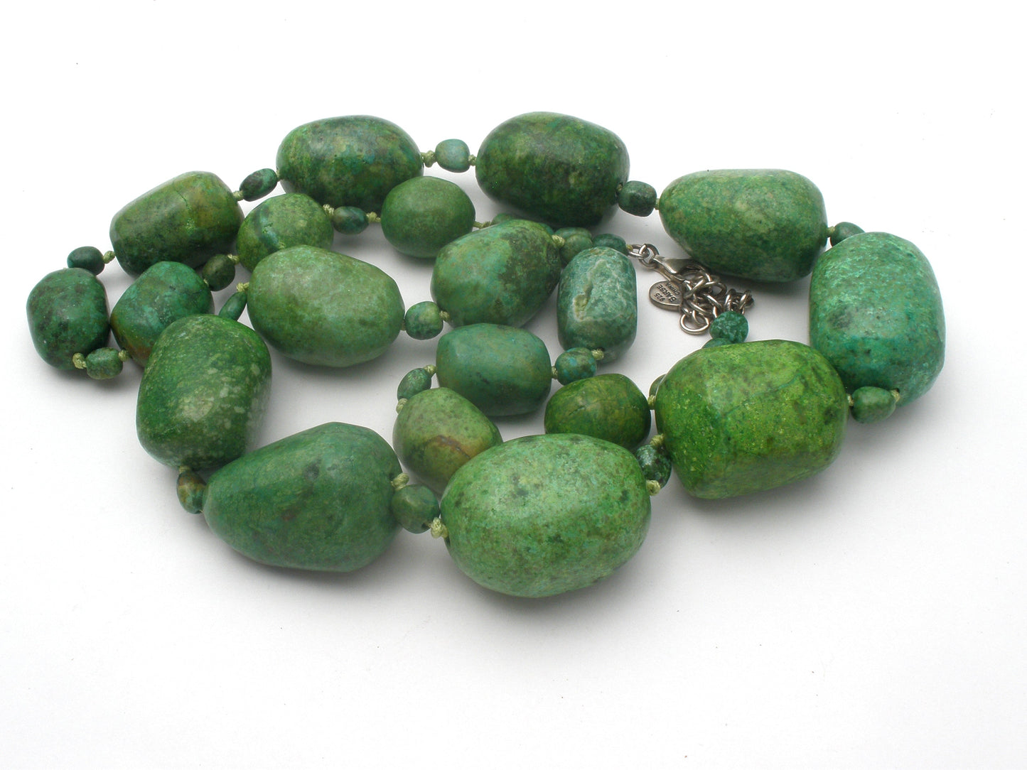 Barse Green Turquoise Bead Necklace 33"