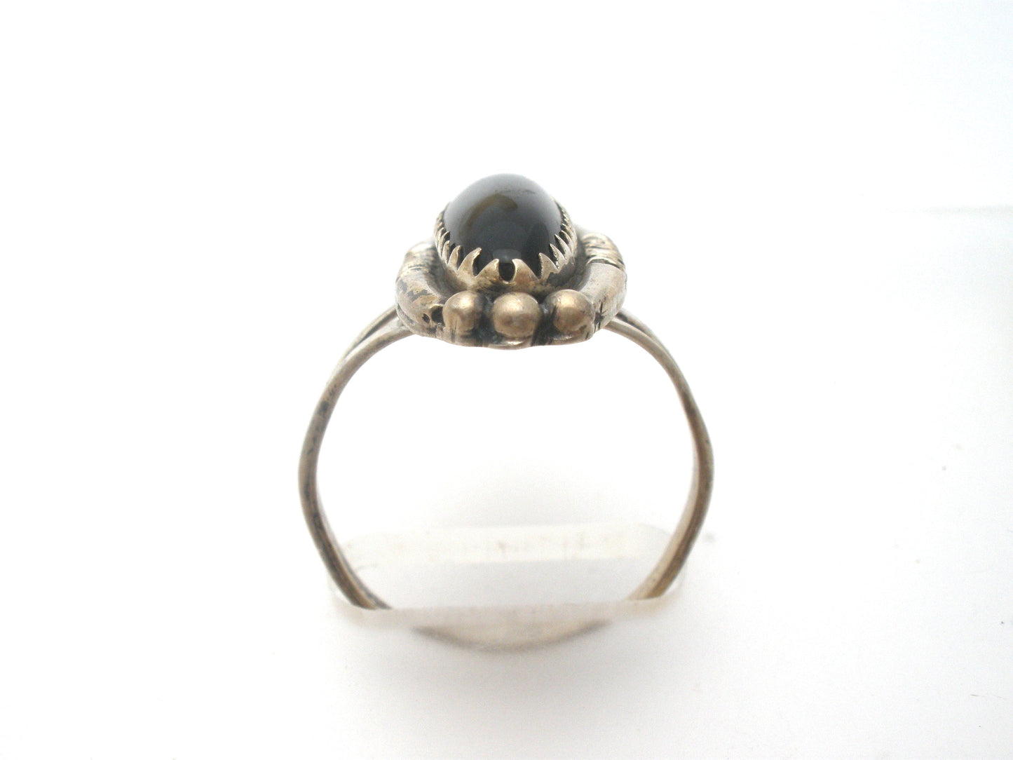 Black Onyx Ring Sterling Silver Jean Dixon Size 8.25