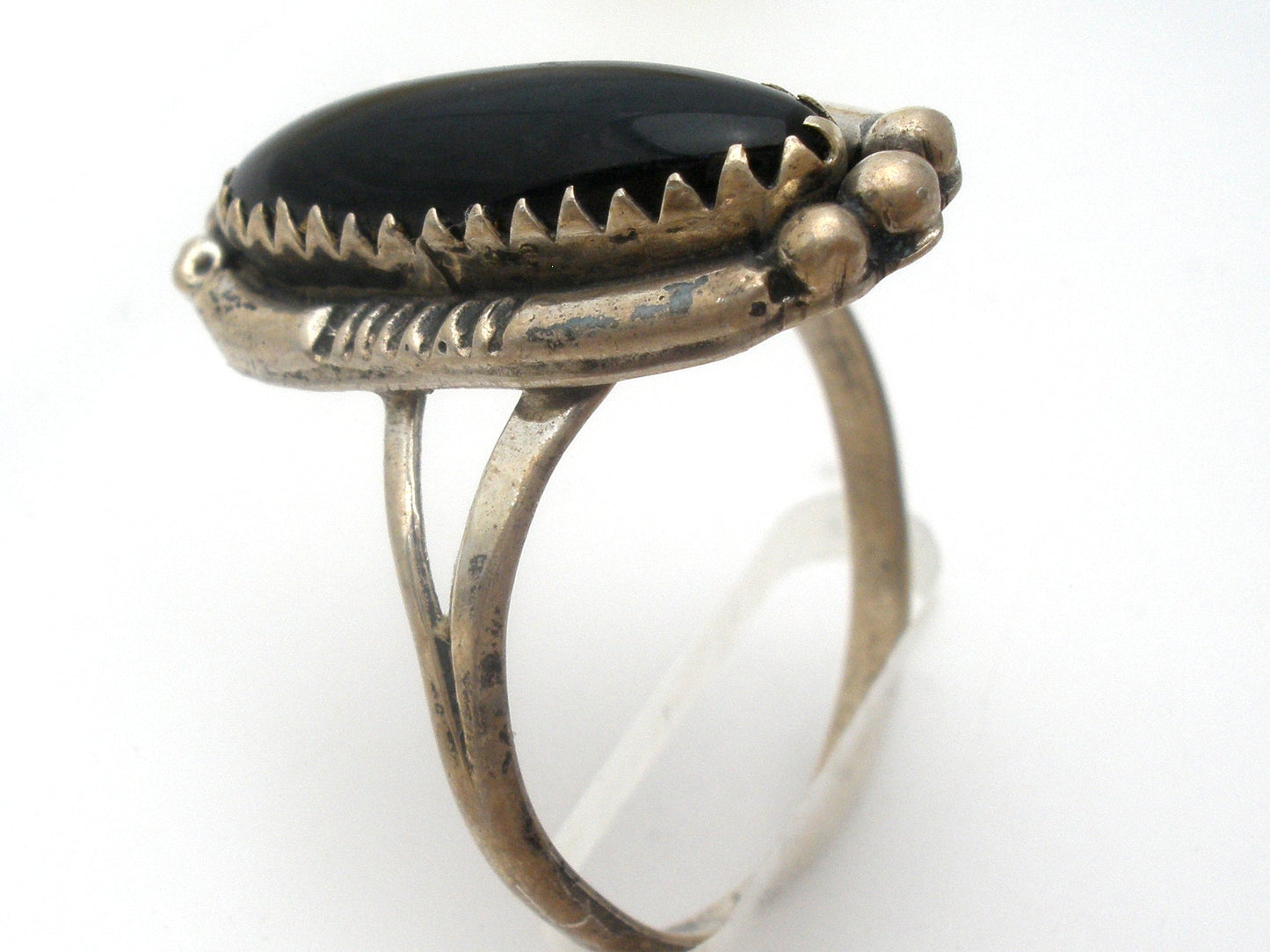 Black Onyx Ring Sterling Silver Jean Dixon Size 8.25