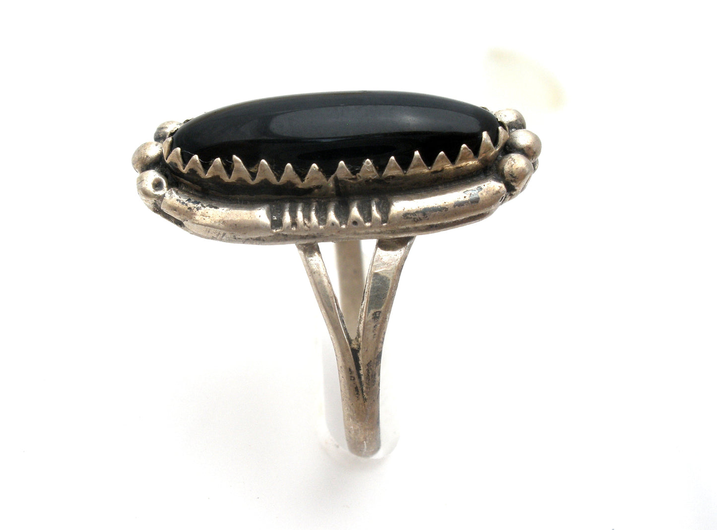 Black Onyx Ring Sterling Silver Jean Dixon Size 8.25