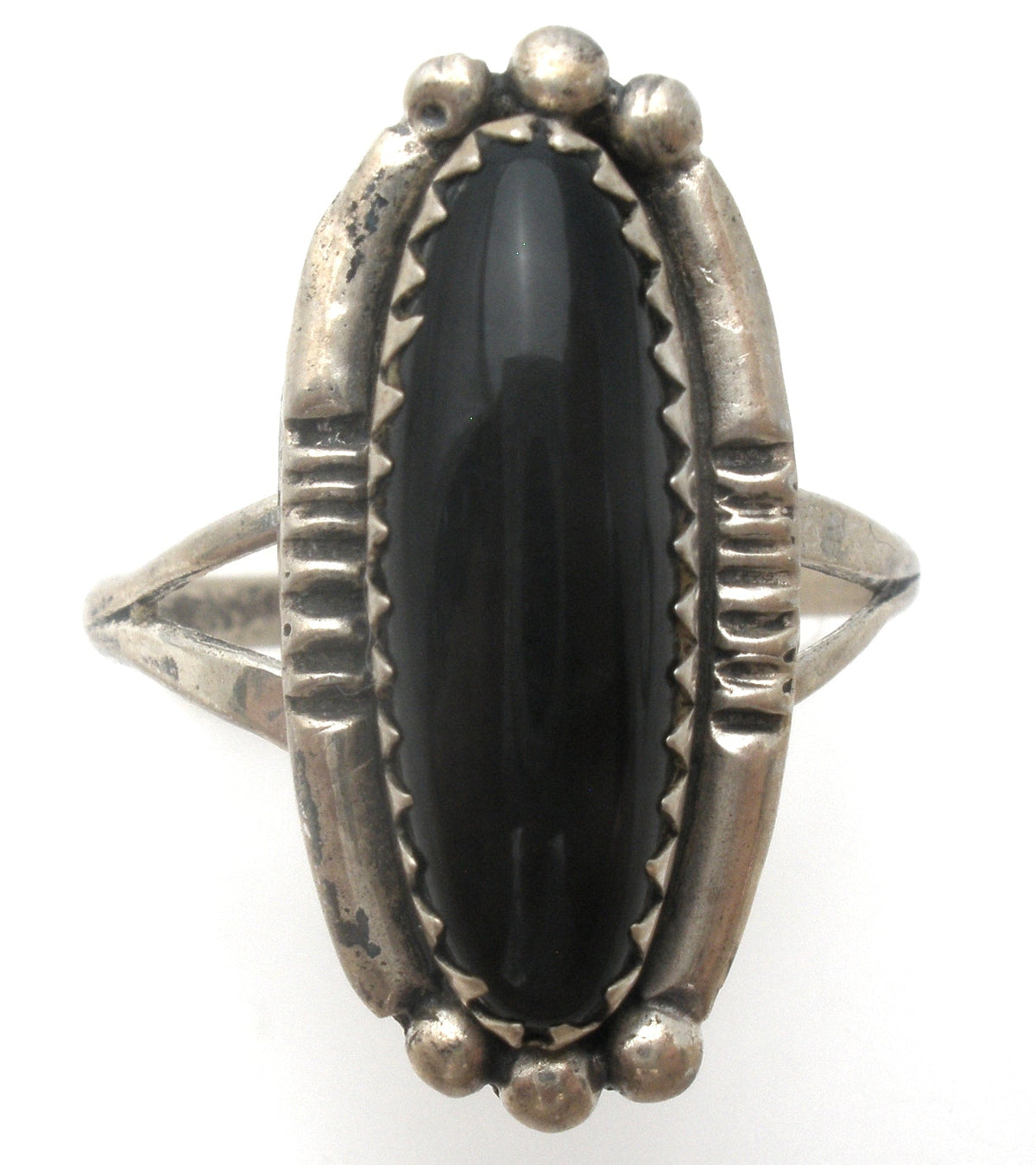 Black Onyx Ring Sterling Silver Jean Dixon Size 8.25
