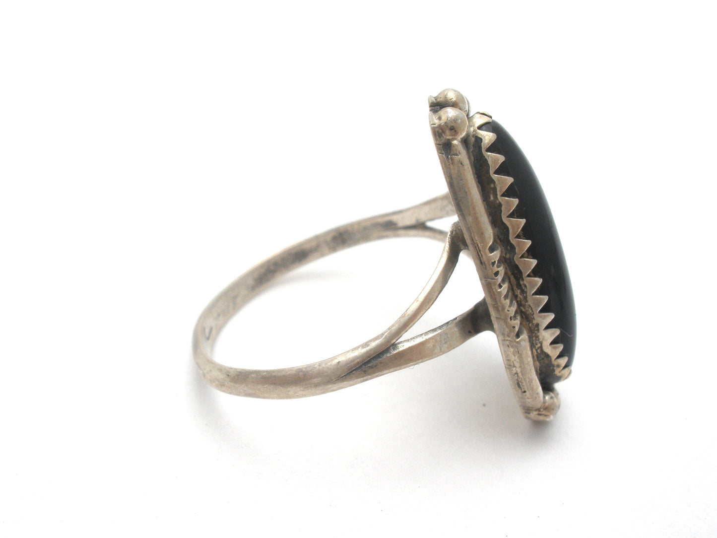 Black Onyx Ring Sterling Silver Jean Dixon Size 8.25