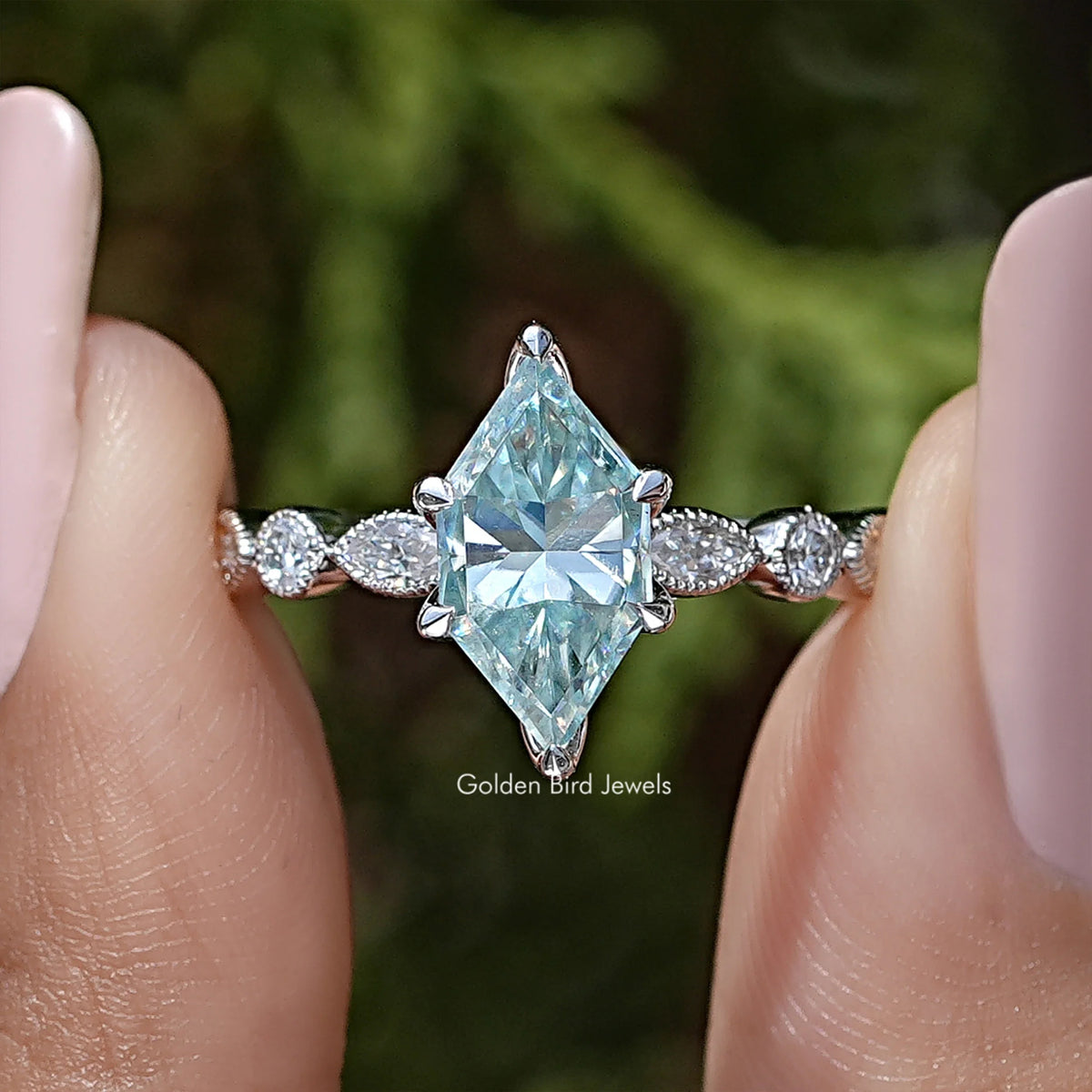 Dutch Marquise Moissanite Engagement Ring