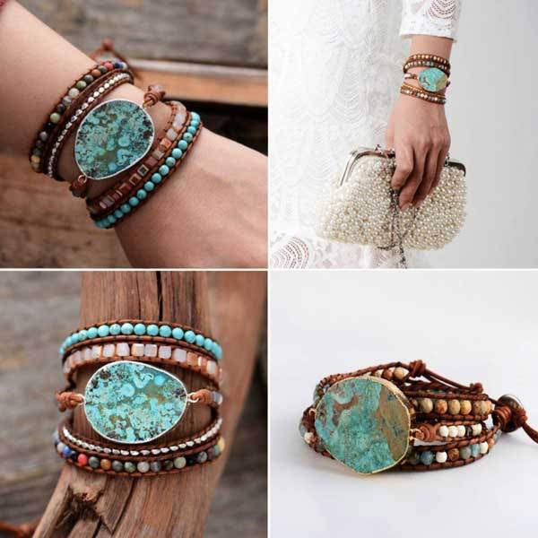 Blue Earth Jasper Stone Bracelet
