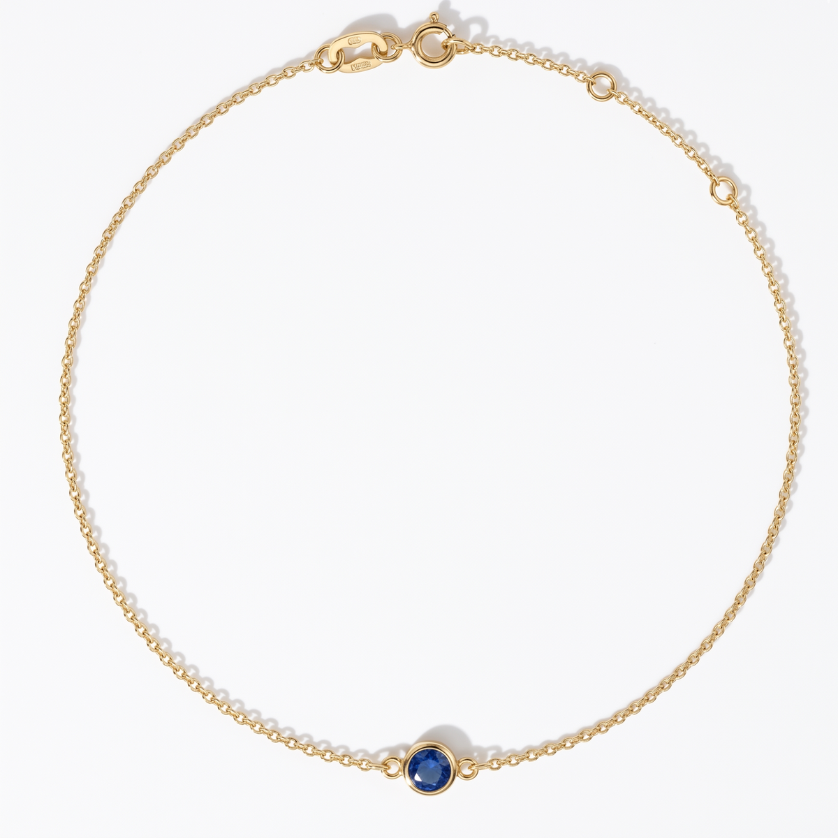 The Sol Bracelet | Lab-Grown Blue Sapphire | Cable Chain