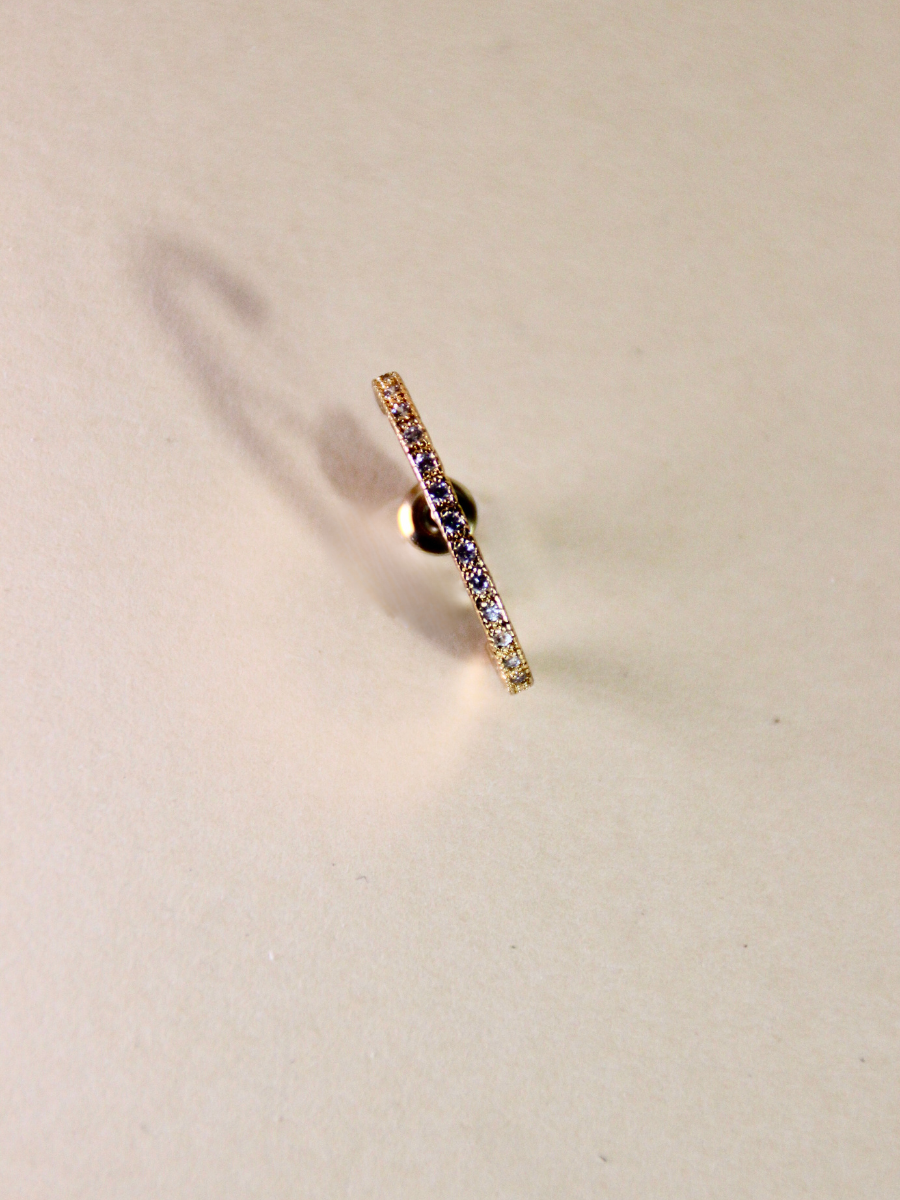Earcuff Spring sparkle - boho chic white zirconium stones