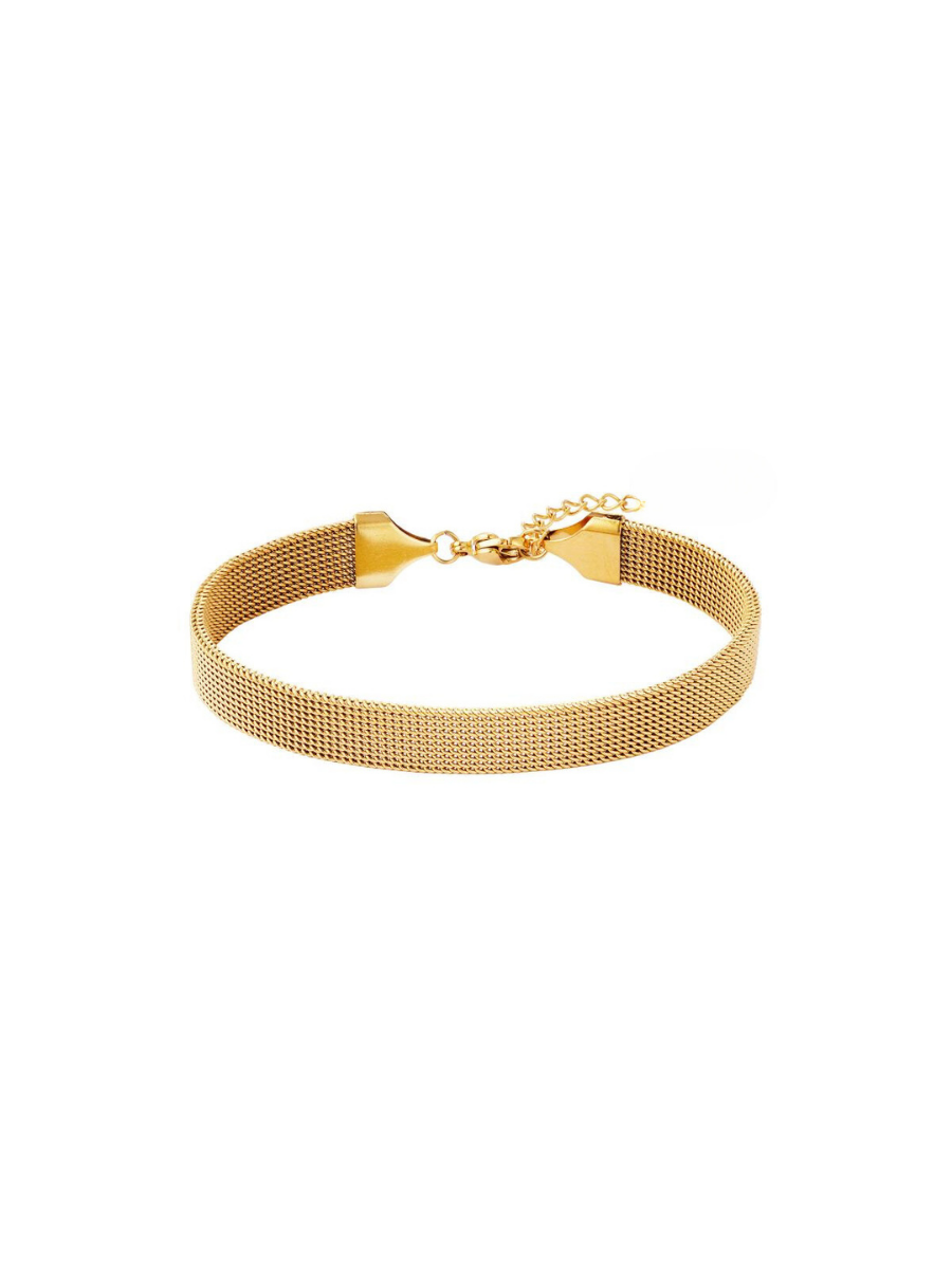Isla bracelet - large gold mesh in stainless steel