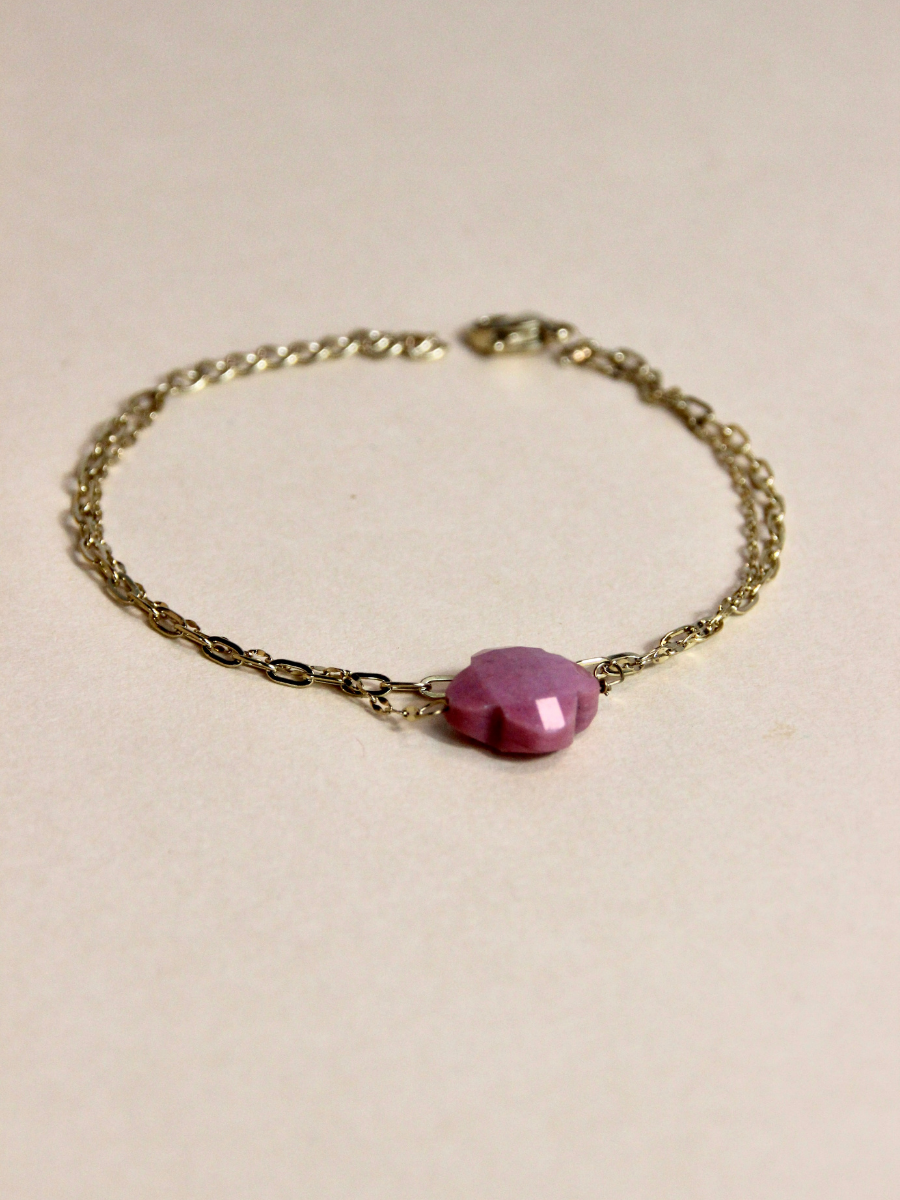 Selena bracelet - boho chic double clover charm chain