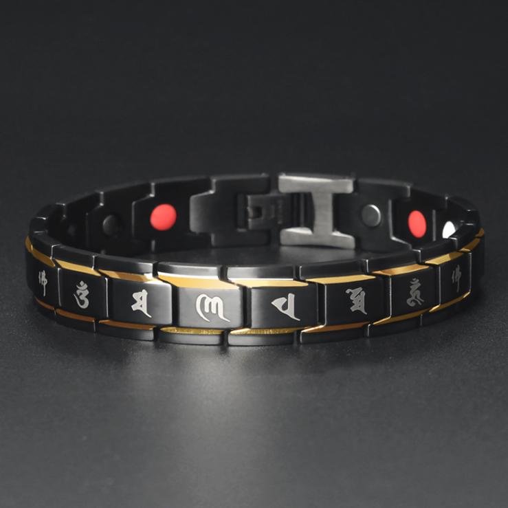 Mani Mantra Germanium Titanium Bracelet