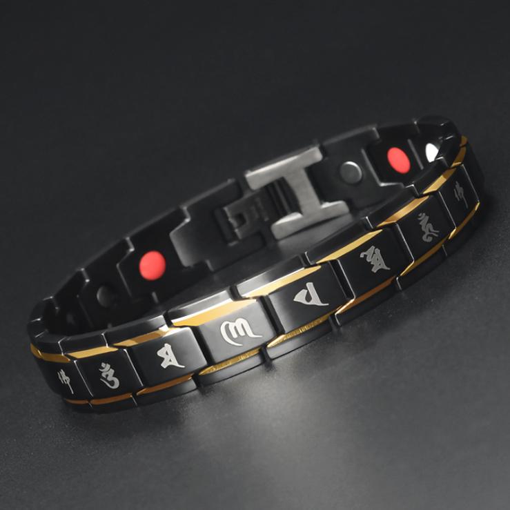 Mani Mantra Germanium Titanium Bracelet