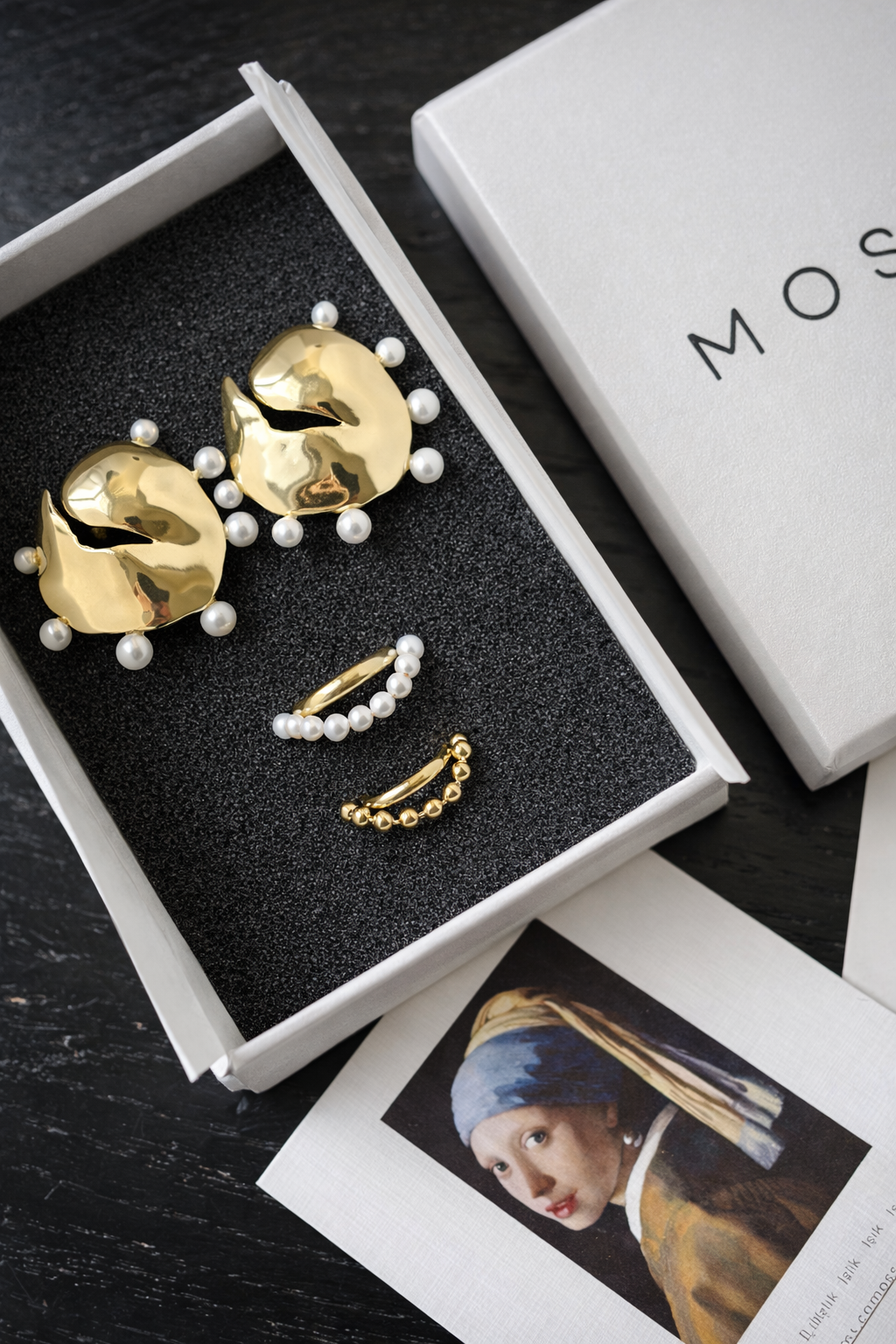 Two  Luna Pearl Earrings