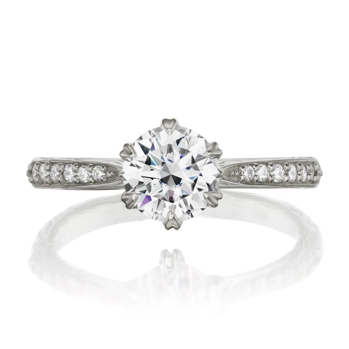 ・CAMILLE・Lab-Grown Diamond, Twig Textured Diamond Band, (1.01ct+ Center)