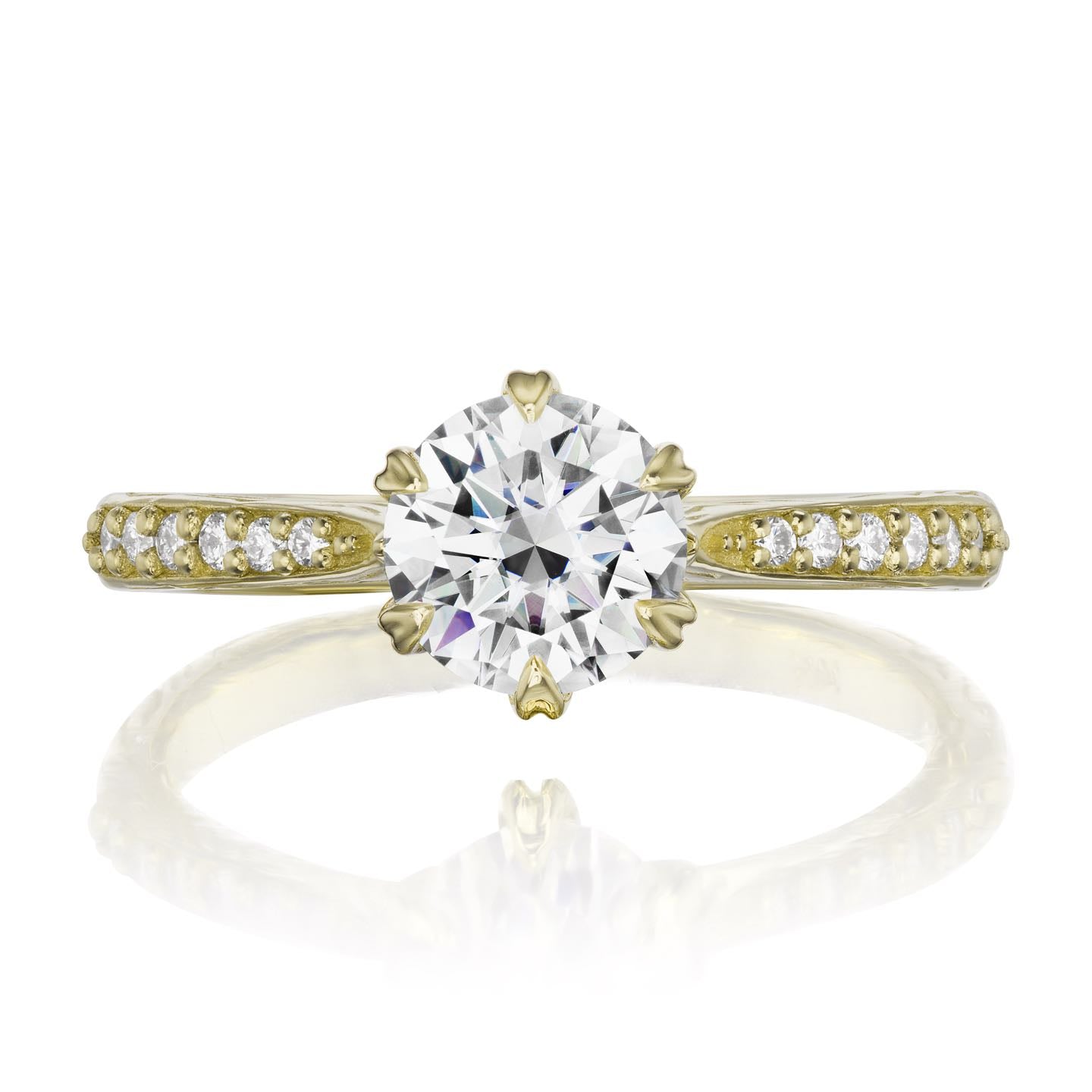 ・CAMILLE・Lab-Grown Diamond, Twig Textured Diamond Band, (1.01ct+ Center)