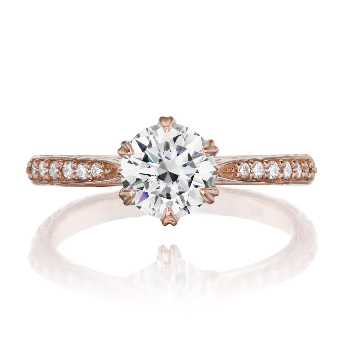 ・CAMILLE・Lab-Grown Diamond, Twig Textured Diamond Band, (1.01ct+ Center)