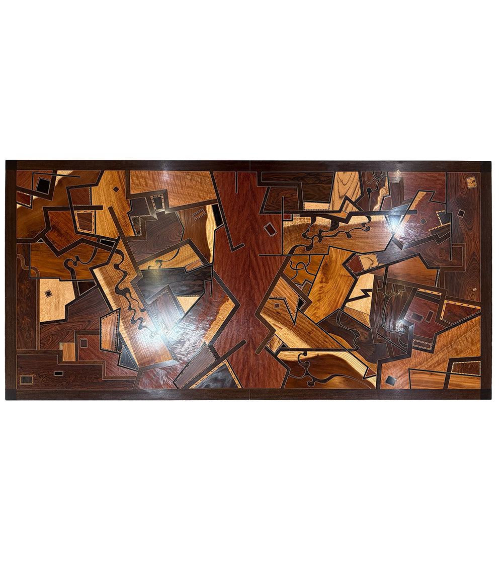 Wood Inlay Dining Table by Chris Cantwell