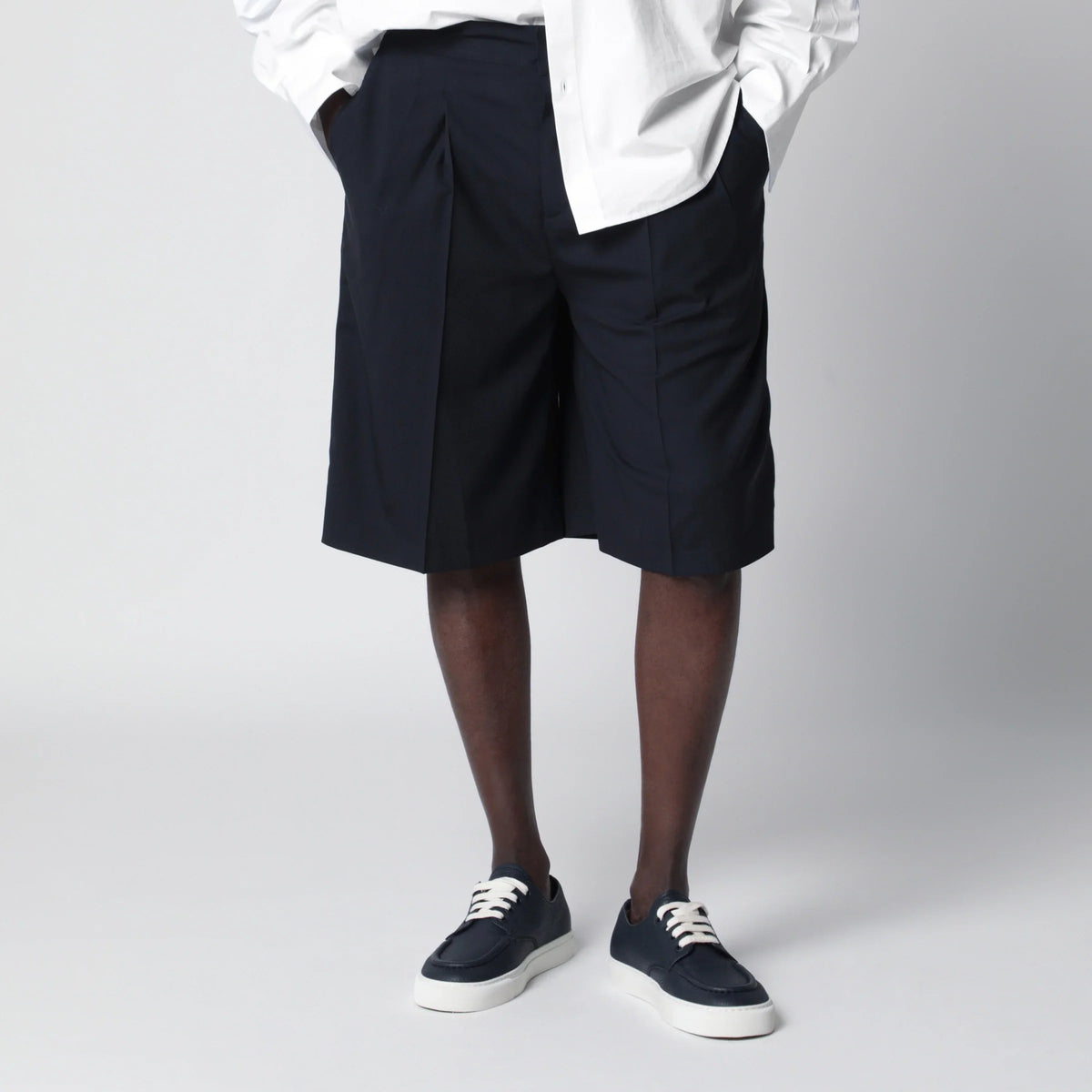PT Torino - Blue cotton Bermuda shorts