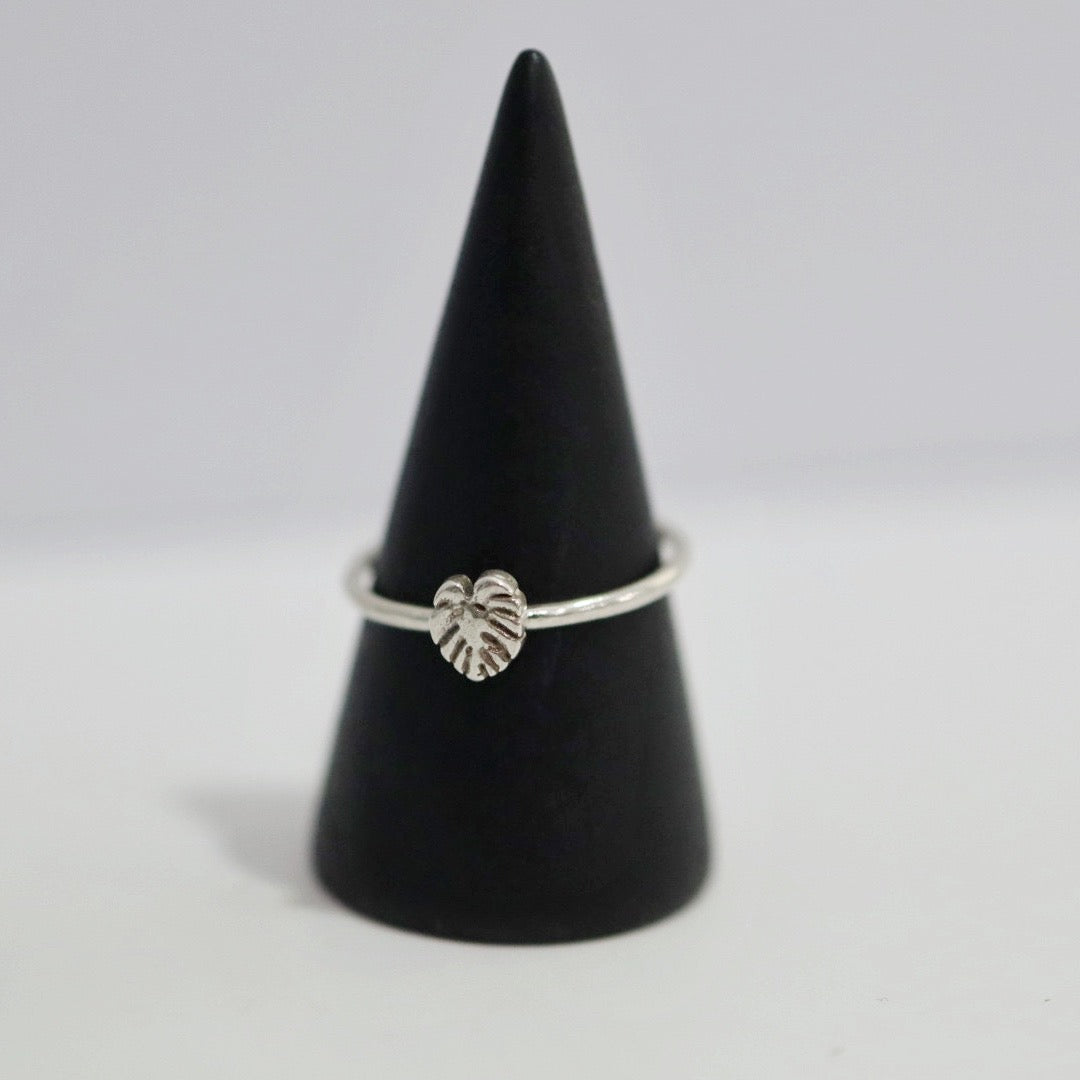 Monstera Stacking Ring in Sterling Silver / Ready to ship in 7 and 8