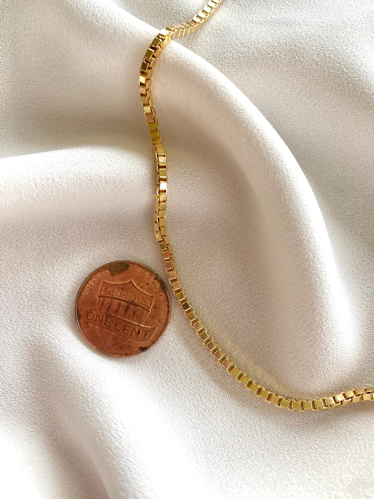Thick Gold Filled Box Chain Necklace Layering Chains for Women Simple Minimalist Chains Wide Box Stacking Necklaces 16 to 24 inch Gift Idea