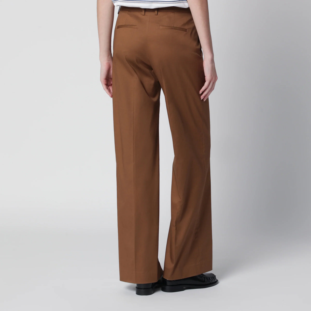 PT Torino - Francoise beige cotton-blend trousers