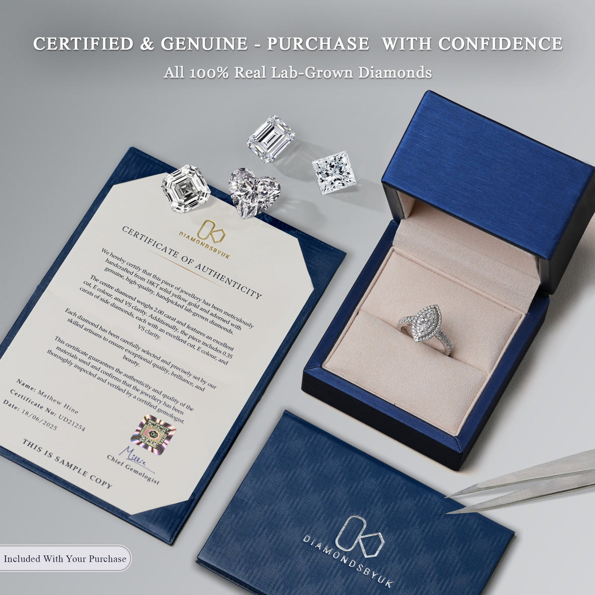 5 Stone Diamond Wedding Band – White Gold