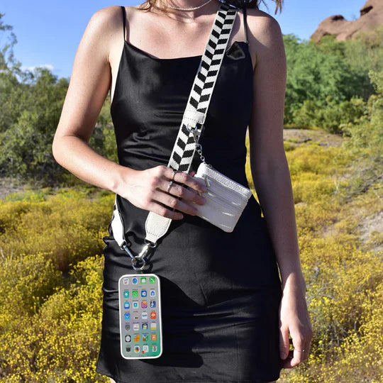 Clip & Go Strap With Zippered Pouch Chevron
