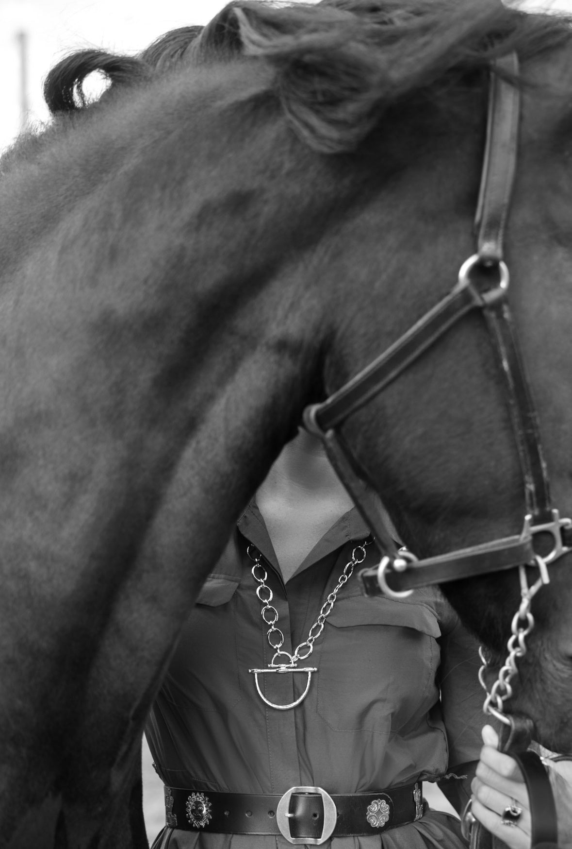 Cheval Bit Pendant, Silver