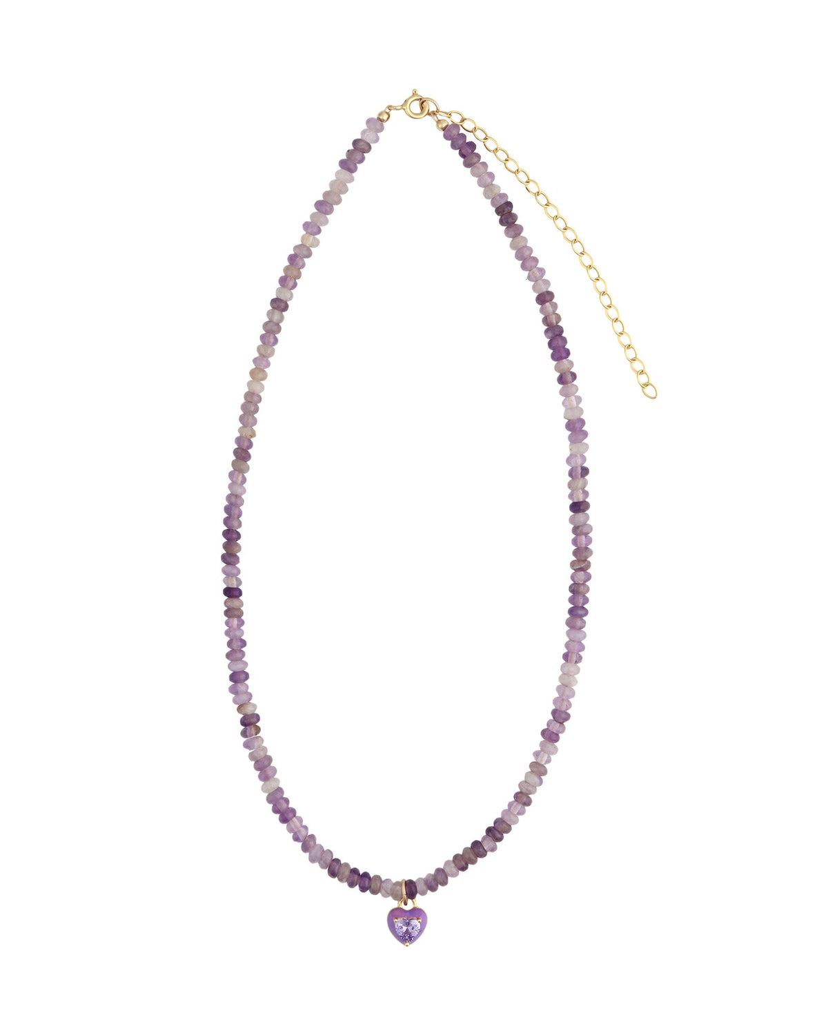 Heart Charm Beaded Necklace