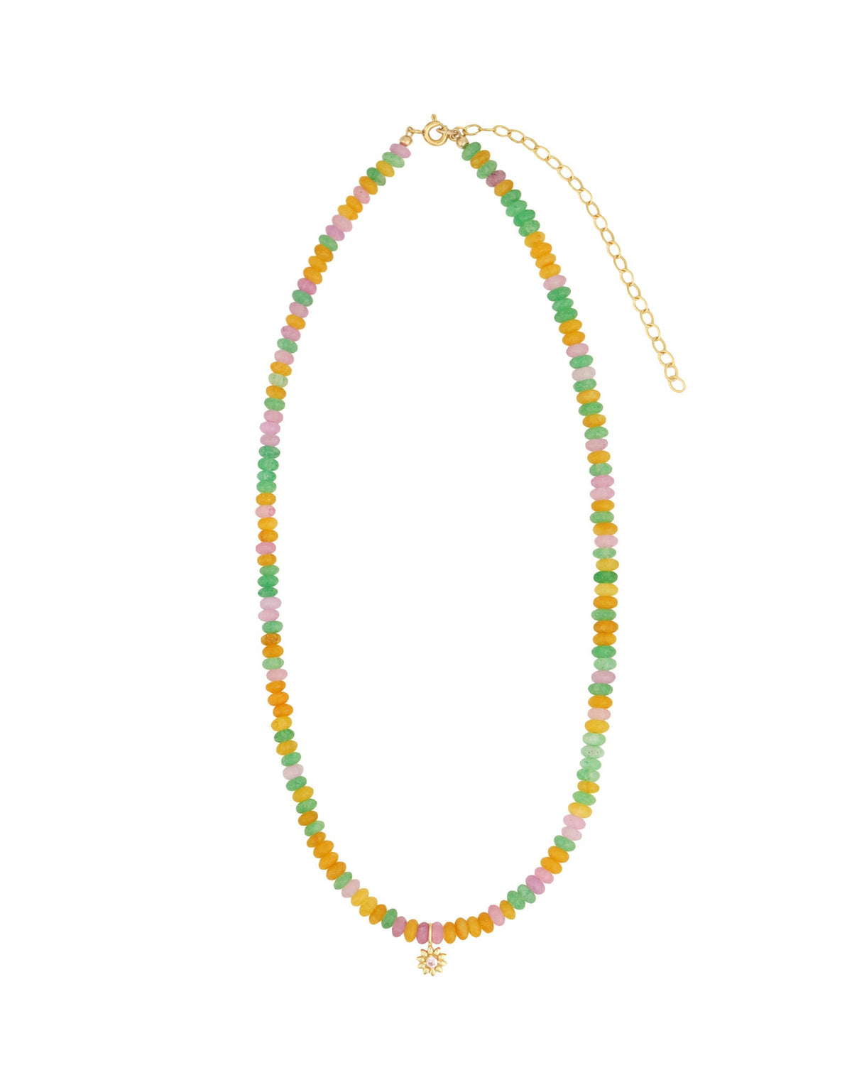 Daisy Charm Beaded Necklace