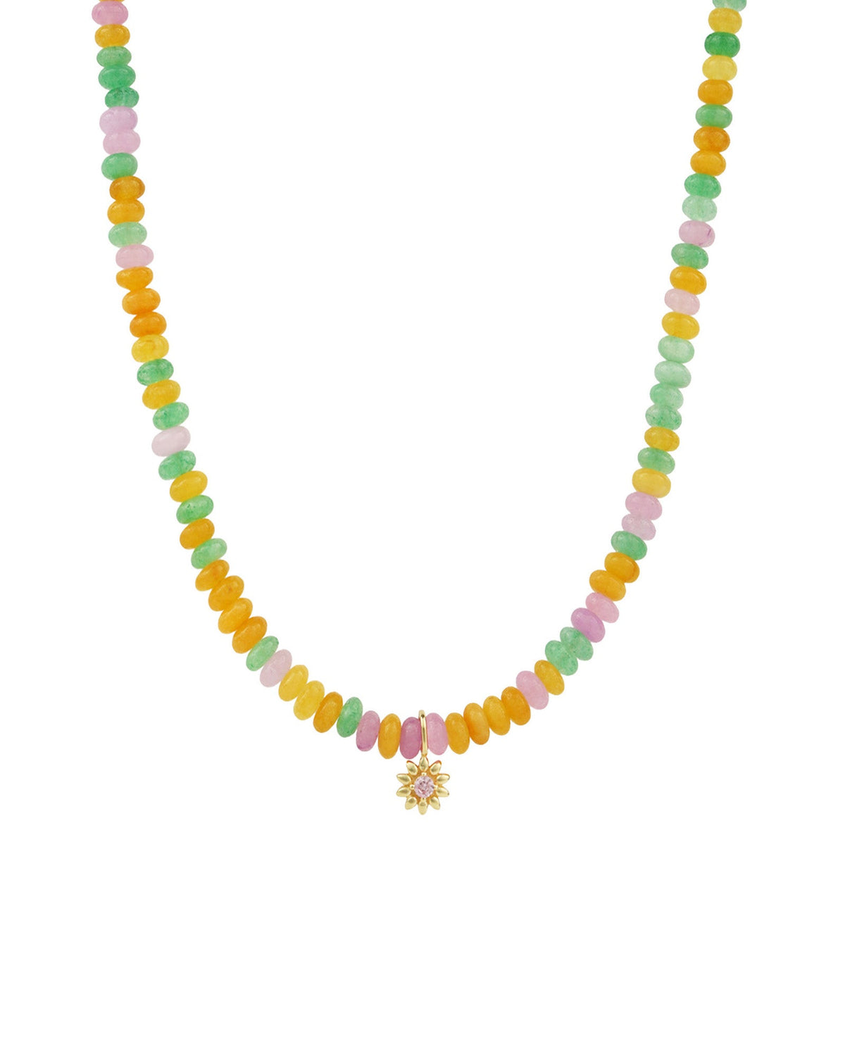 Daisy Charm Beaded Necklace