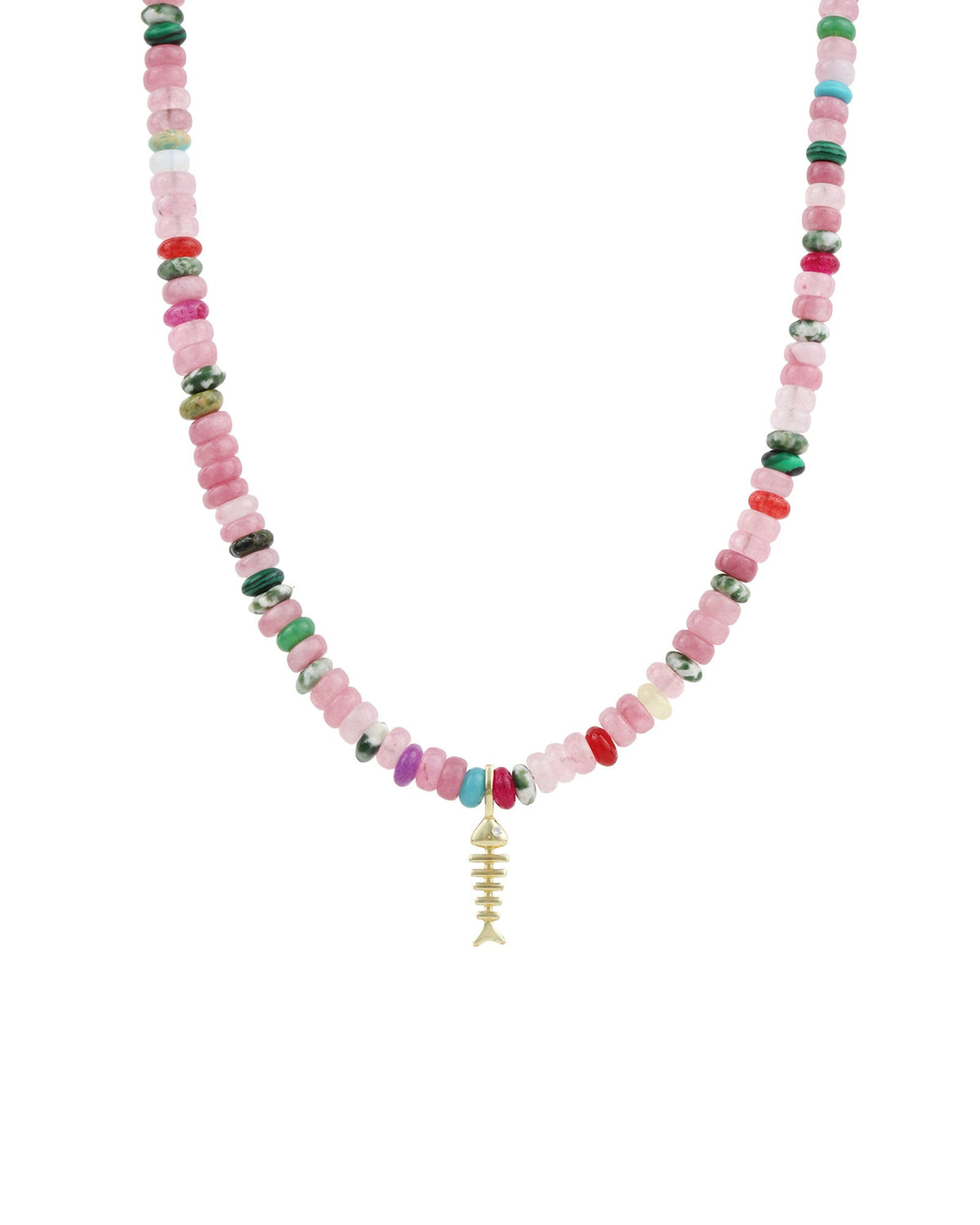 Fish Charm Beaded Necklace