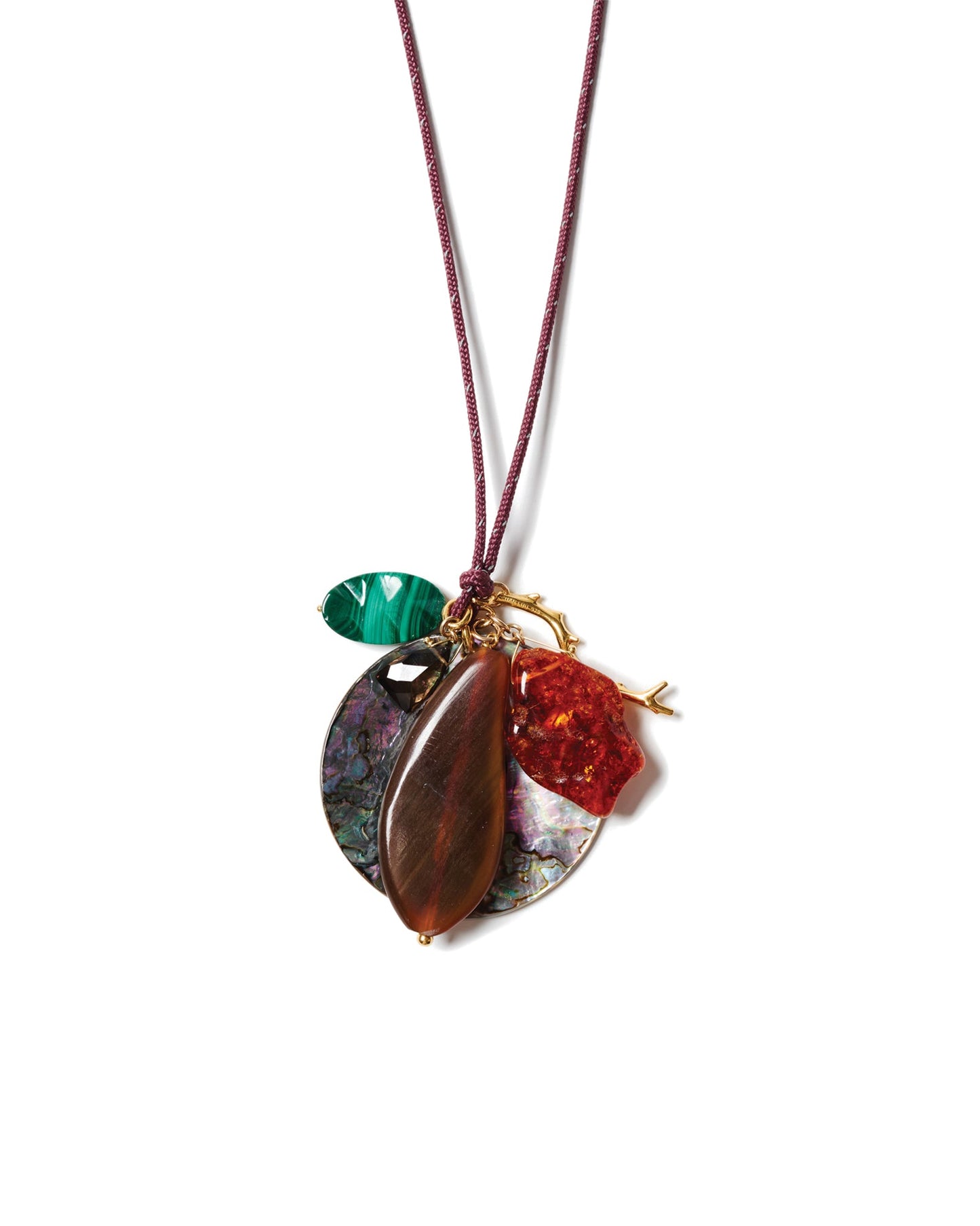 Paracord Mix Stone Charm Necklace