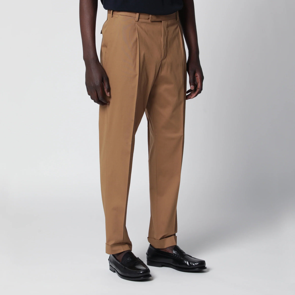 PT Torino - Biscuit-colored cotton trousers