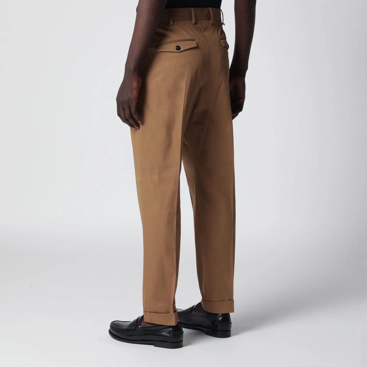 PT Torino - Biscuit-colored cotton trousers
