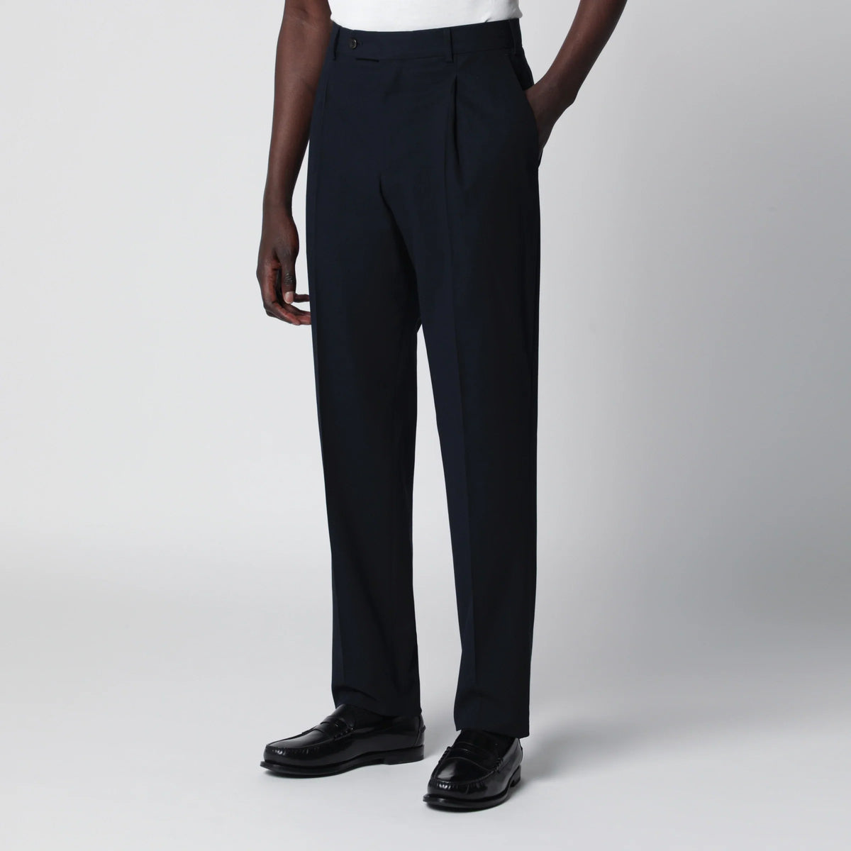 PT Torino - Blue cotton trousers