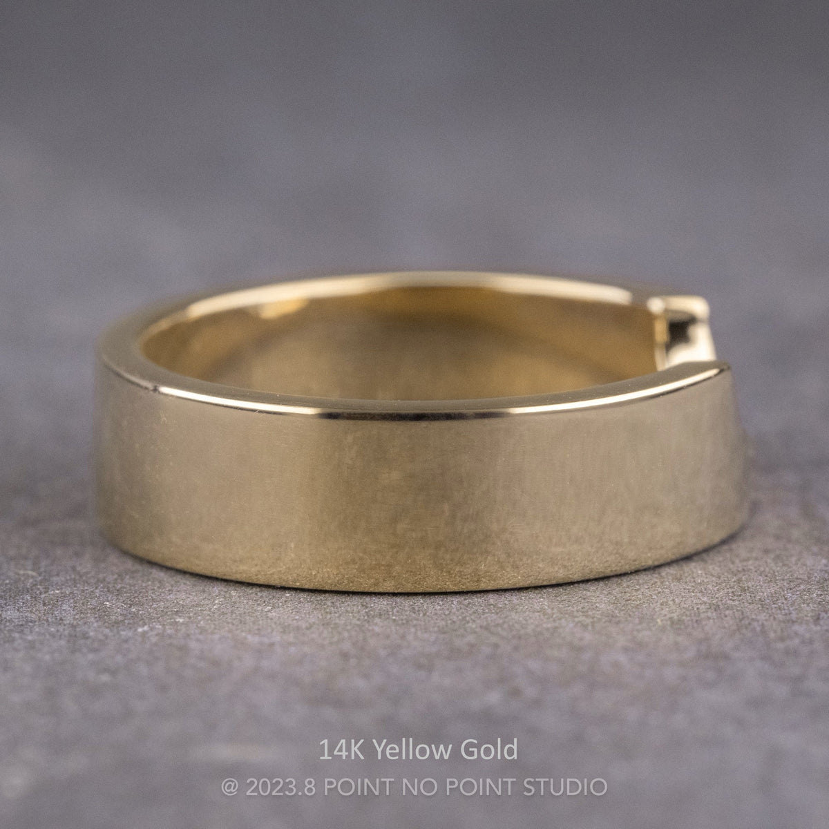 Ellipse Setting Wedding Ring, 6mm Polished