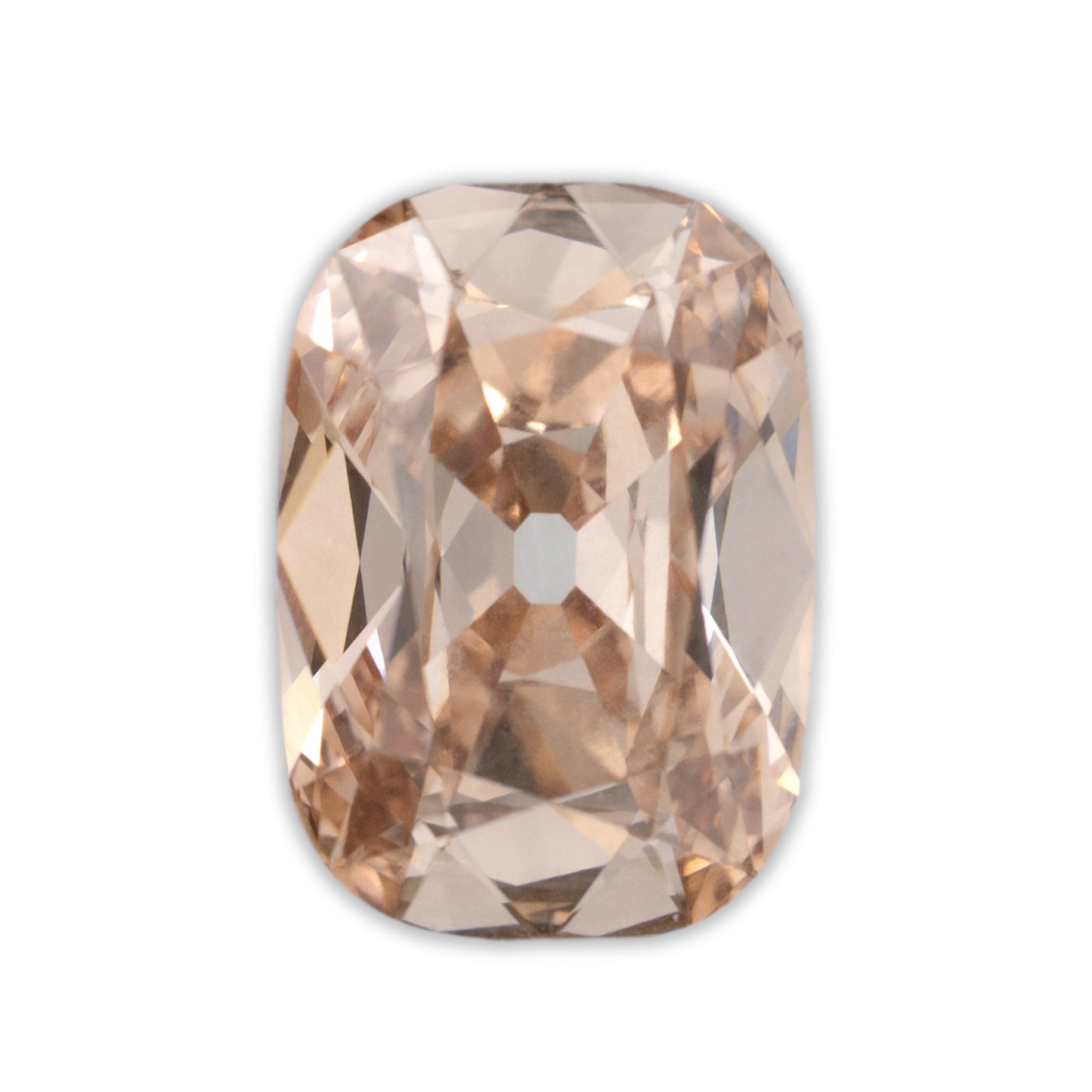 3.8ct 12.05x8.55x4.57mm Elongated Cushion Old Mine Cut Lab-Grown Champagne Diamond - VVS2