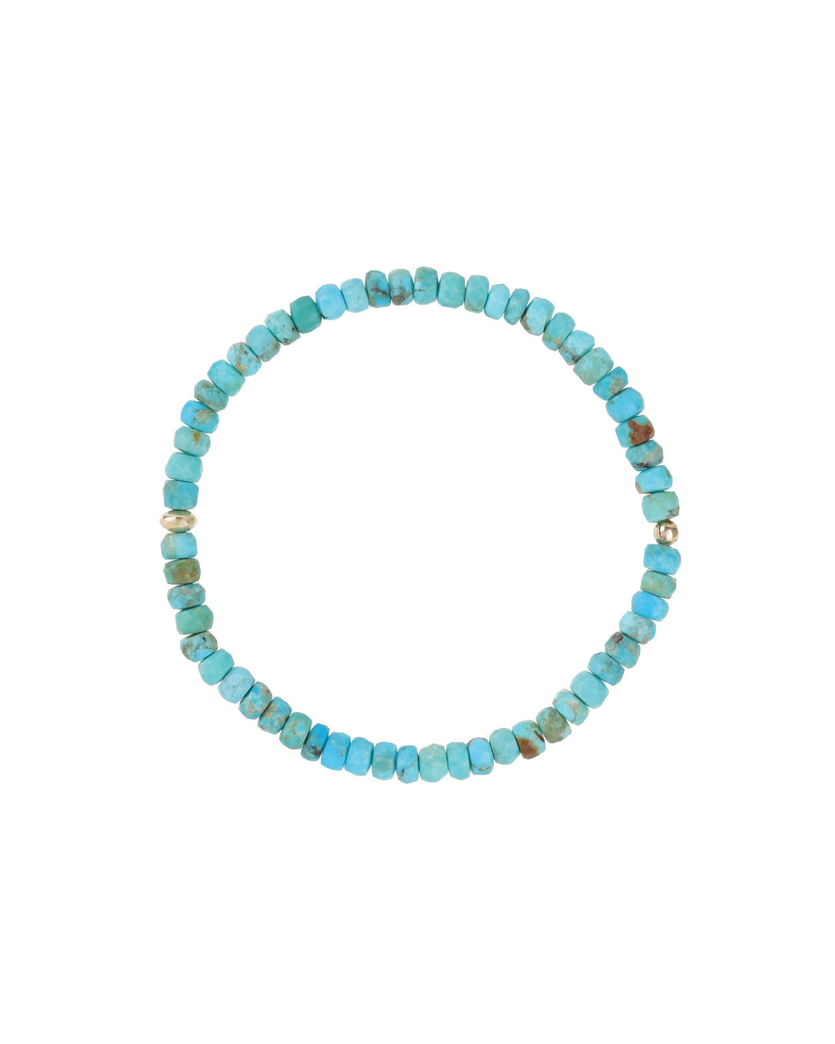 Stone Saucer Beaded Bracelet | 4mm