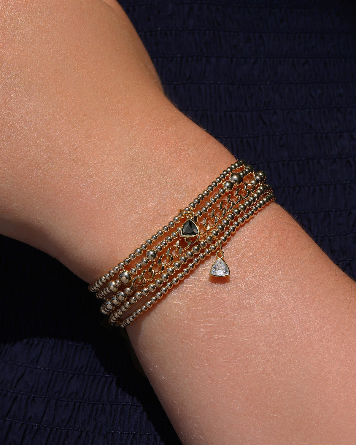Triangle Charm Bracelet | 2.5mm