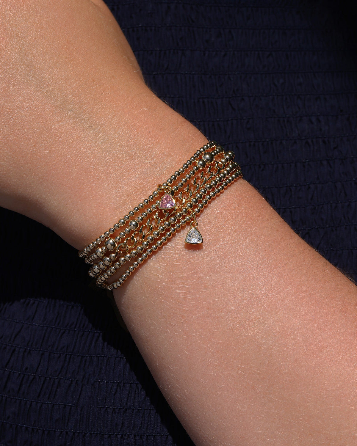 Triangle Charm Bracelet | 2.5mm