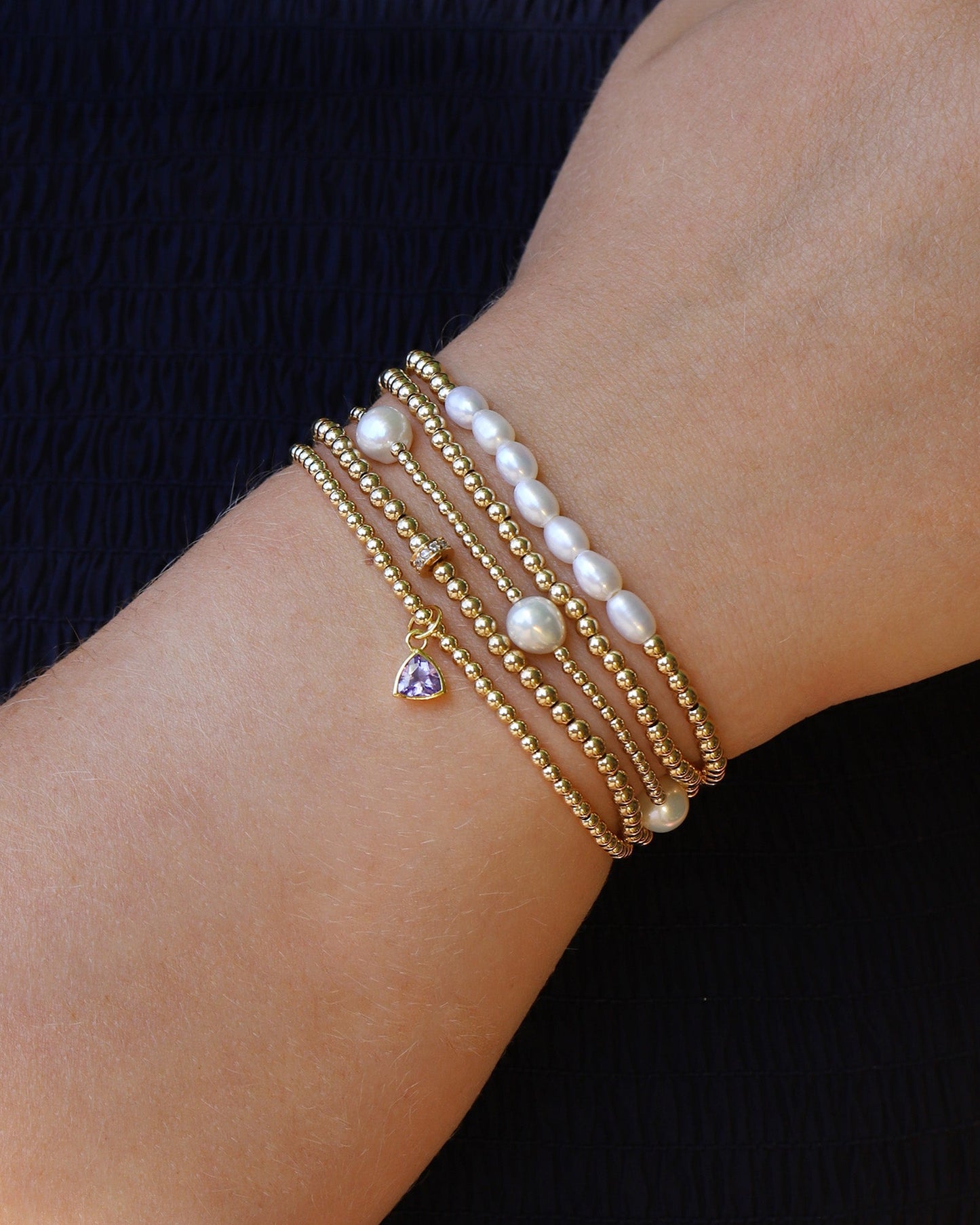 Triangle Charm Bracelet | 2.5mm
