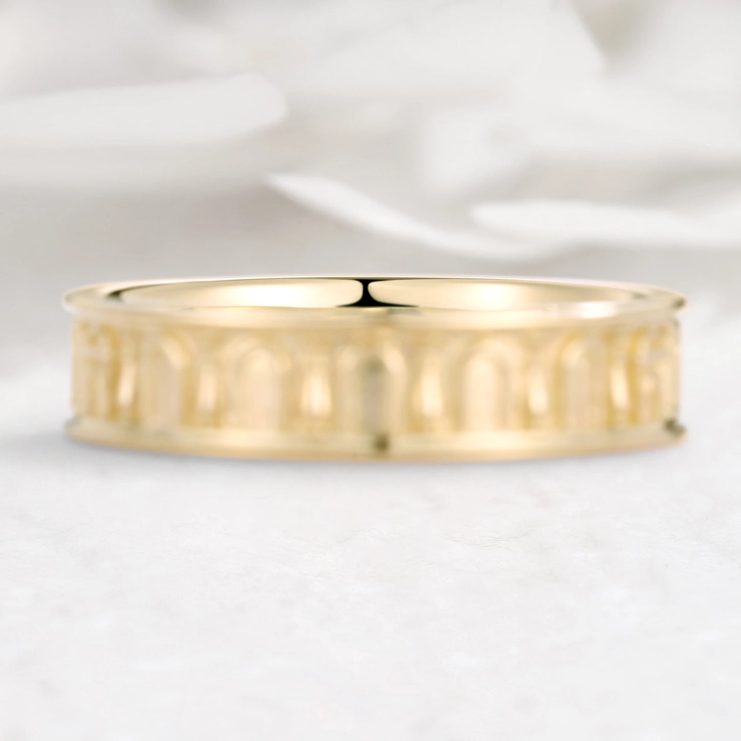 Gothic Cathedral Inspired Men's Wedding Band