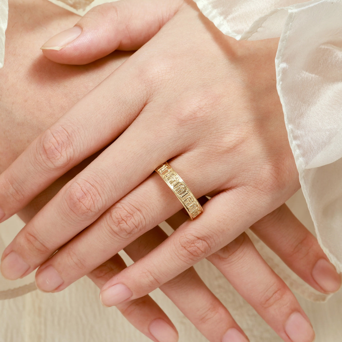 Gothic Cathedral Inspired Men's Wedding Band